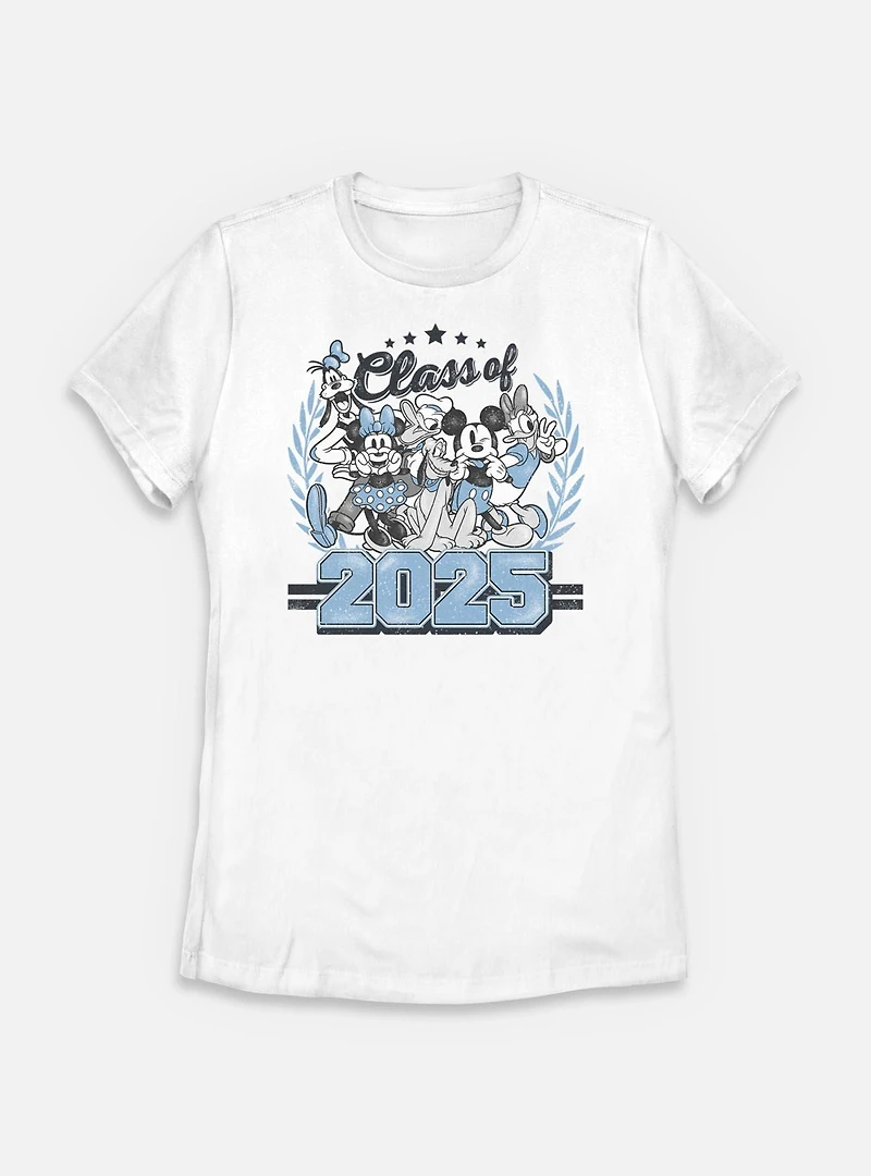 Disney Mickey Mouse Class Of 2025 Group Womens T-Shirt