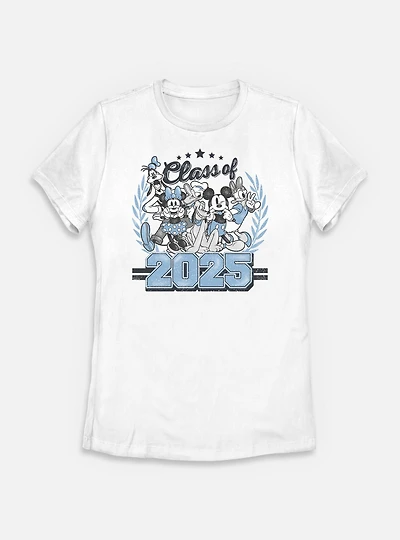 Disney Mickey Mouse Class Of 2025 Group Womens T-Shirt