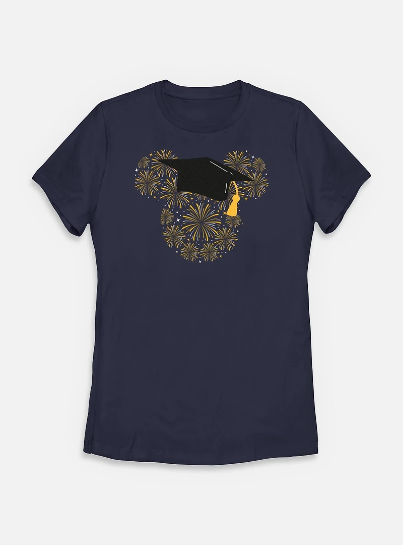 Disney Mickey Mouse Graduated Fireworks Womens T-Shirt
