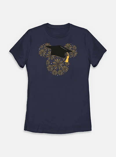 Disney Mickey Mouse Graduated Fireworks Womens T-Shirt