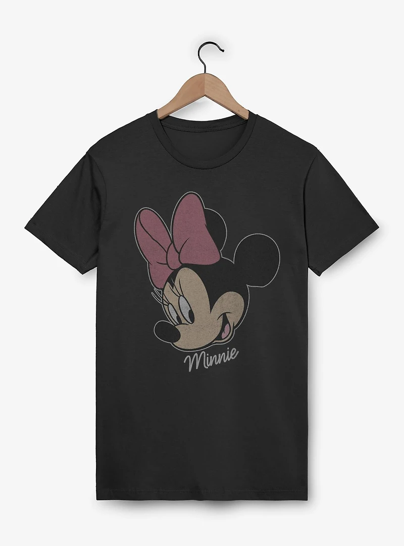 Disney Mickey Mouse Minnie Big Face Distressed T-Shirt