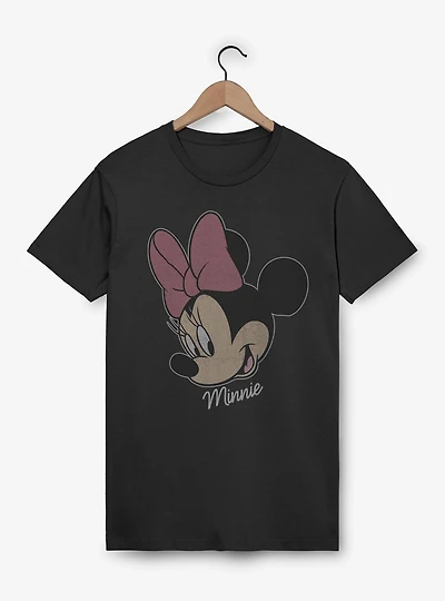 Disney Mickey Mouse Minnie Big Face Distressed T-Shirt