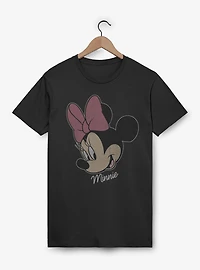 Disney Mickey Mouse Minnie Big Face Distressed T-Shirt