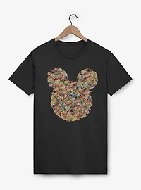 Disney Mickey Mouse Floral Head T-Shirt