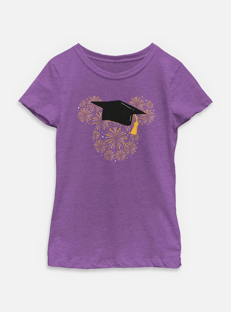 Disney Mickey Mouse Graduated Fireworks Youth Girls T-Shirt