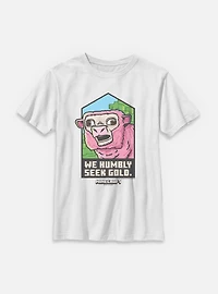 A Minecraft Movie We Humbly Seek Gold Youth T-Shirt