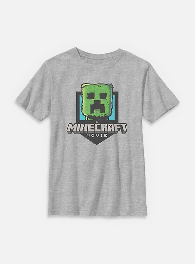 A Minecraft Movie Zombie Logo Youth T-Shirt