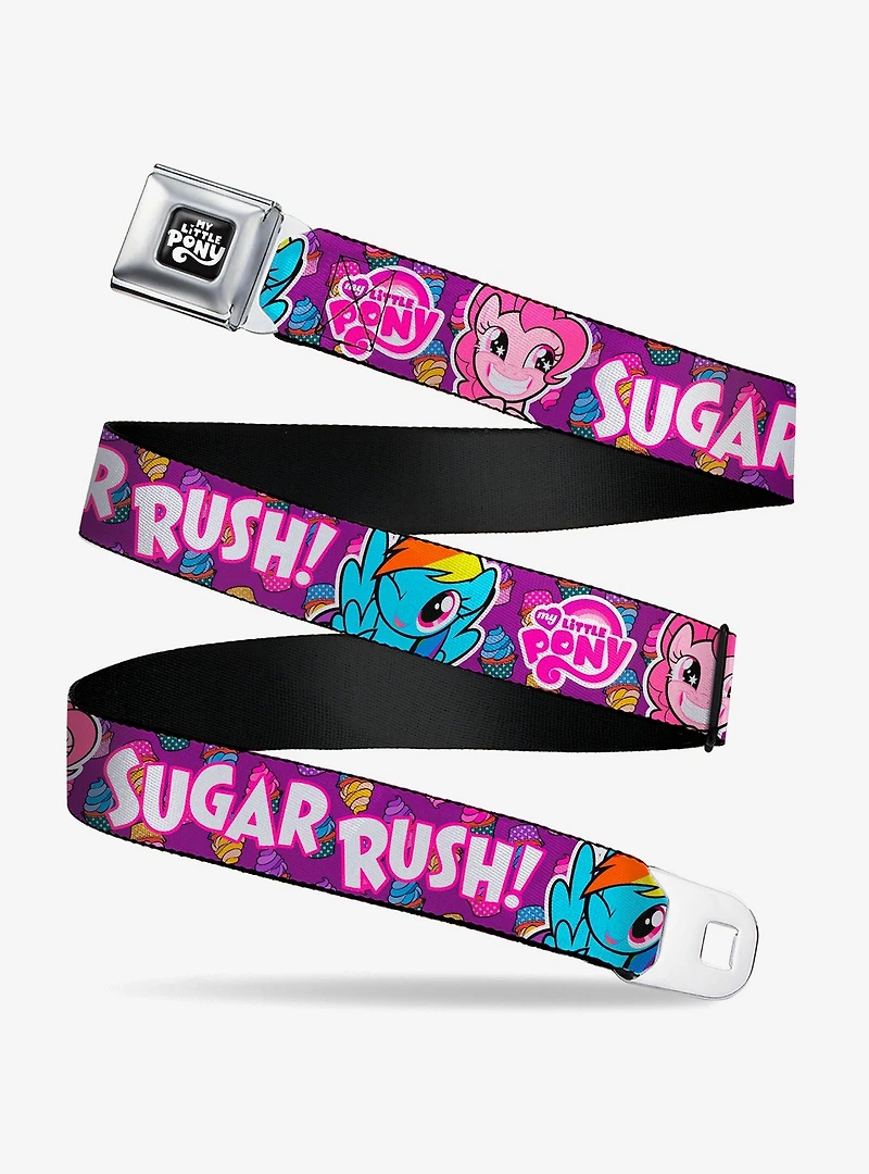 My Little Pony Pinkie Pie and Rainbow Dash Sugar Rush Seatbelt Buckle Belt