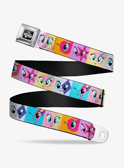 My Little Pony Mane Six Cutie Mark Expressions Seatbelt Buckle Belt