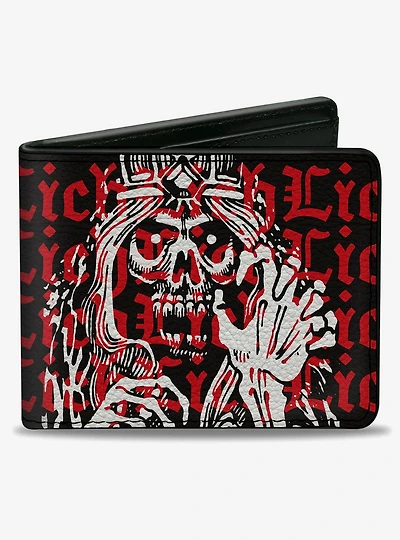 Dungeons & Dragons Lich Monster Illustration Text Bifold Wallet
