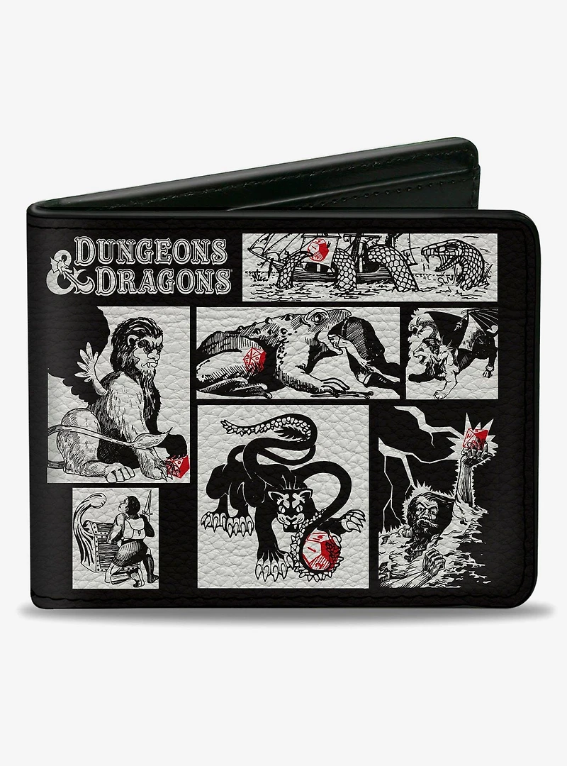 Dungeons & Dragons Monster Illustration Blocks 2 Bifold Wallet
