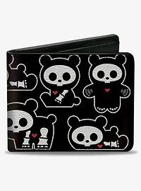 Skelanimals Chungkee The Panda Poses and Logo Bifold Wallet