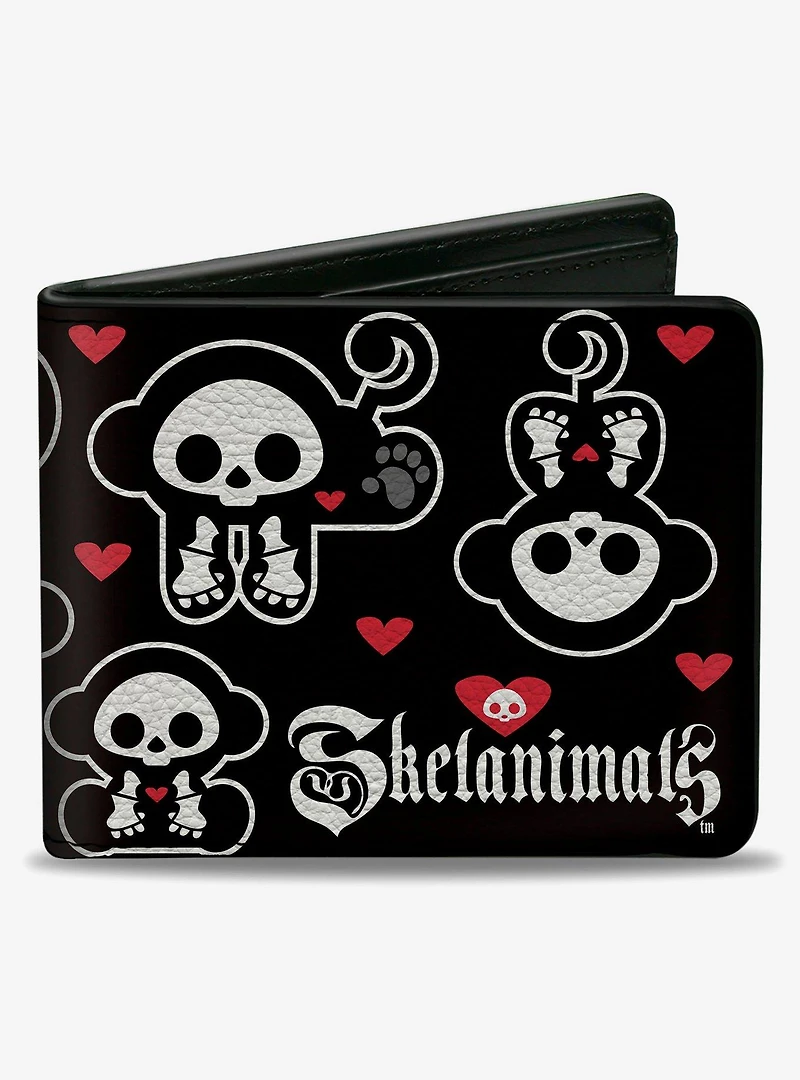 Skelanimals Marcy The Monkey Poses and Title Logo Bifold Wallet