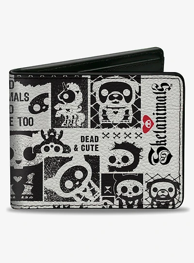Skelanimals Dead Animals Quotes Collage and Logo Bifold Wallet