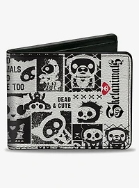 Skelanimals Dead Animals Quotes Collage and Logo Bifold Wallet