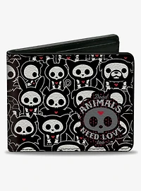 Skelanimals Dead Animals Need Love Too Bifold Wallet