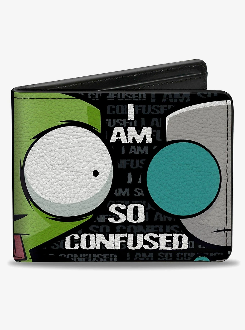 Invader Zim Robot Close Up I Am So Confused Bifold Wallet
