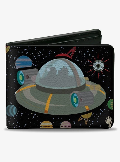 Rick and Morty Spaceship Silhouette Multi Bifold Wallet