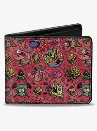 SpongeBob SquarePants Funky Character Swirl Bifold Wallet