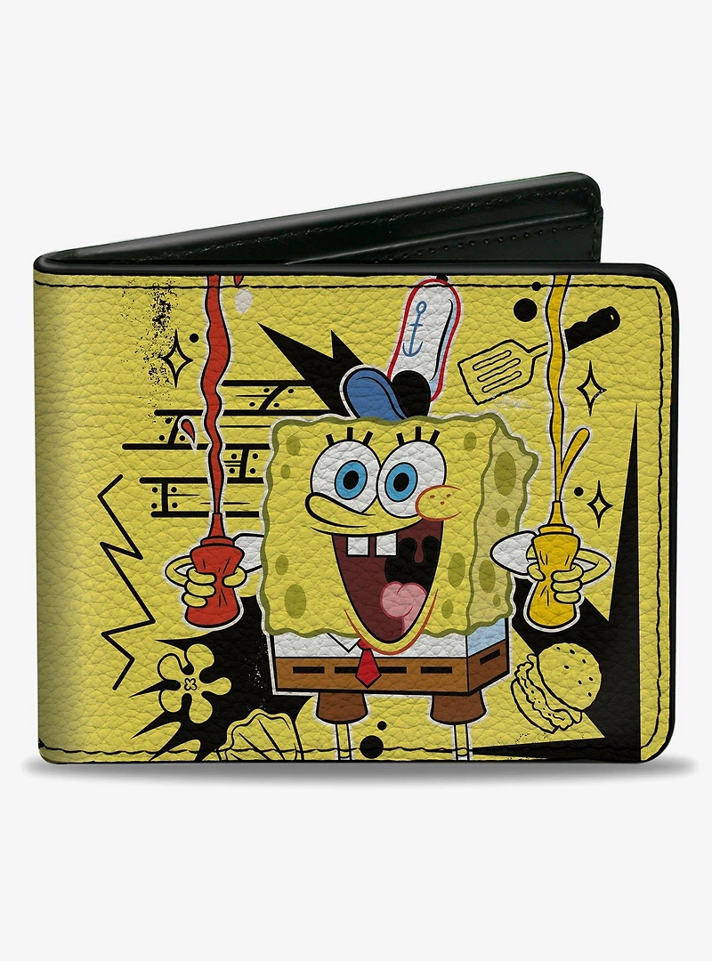 SpongeBob SquarePants Krabby Patty Condiments Bifold Wallet