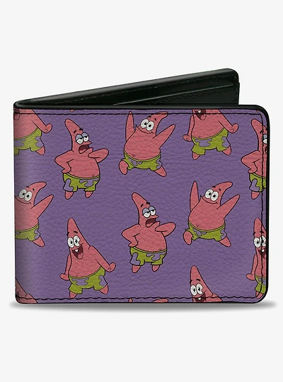 SpongeBob SquarePants Patrick Star Poses Scattered Bifold Wallet