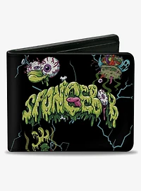 SpongeBob SquarePants Halloween Slime Icons Scattered Bifold Wallet