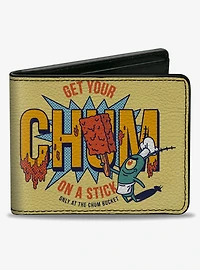 SpongeBob SquarePants Plankton Get Your Chum On A Stick Pose Bifold Wallet