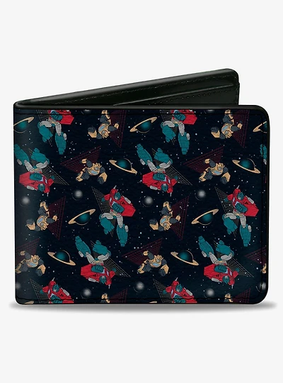 Transformers Bumblebee and Optimus Prime Pose Collage Bifold Wallet