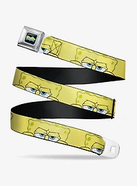 SpongeBob SquarePants Close Up Face Seatbelt Buckle Belt