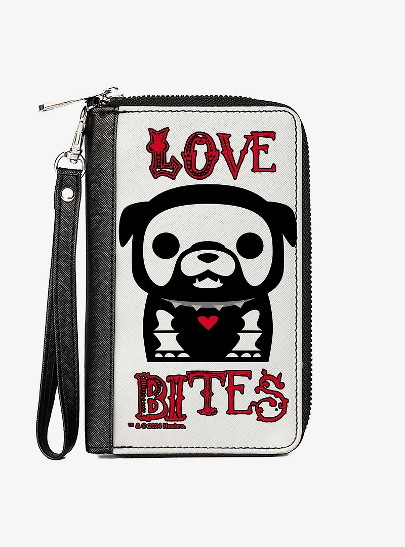 Skelanimals Maxx The Bulldog Love Bites Pose Zip Around Wallet