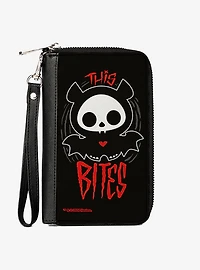 Skelanimals Diego The Bat Fog Pose Zip Around Wallet