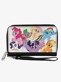 My Little Pony Mane Six and Spike Action Poses Group Zip Around Wallet