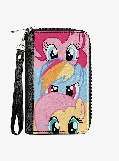 My Little Pony Pinkie Pie Rainbow Dash Fluttershy Face Stack Zip Around Wallet