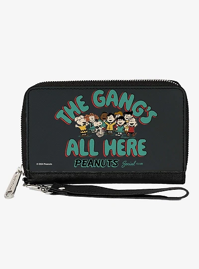 Peanuts Gang 75th The Gang's All Here Group Pose Zip Around Wallet