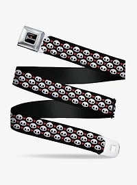 Skelanimals Face Logo and Heart Seatbelt Buckle Belt