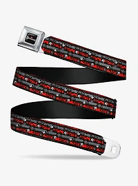Skelanimals Bonita The Unicorn Poses Stripe Seatbelt Buckle Belt