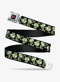Invader Zim GIR Poses and Stars Seatbelt Buckle Belt