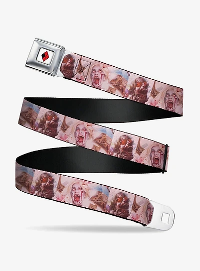 DC Comics Harley Quinn Deceased Variant Seatbelt Buckle Belt