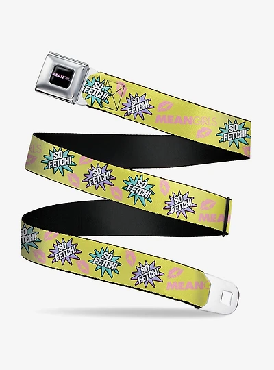 Mean Girls Title Logo So Fetch Quote Seatbelt Buckle Belt