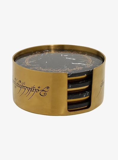 The Lord of the Rings One Ring Script Coaster Set — BoxLunch Exclusive
