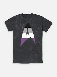 Star Trek Asexual Flag Logo Mineral Wash T-Shirt