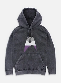 Star Trek Asexual Flag Logo Mineral Wash Hoodie