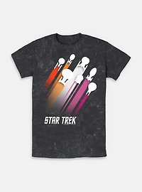 Star Trek Lesbian Pride Fleet Stripes Mineral Wash T-Shirt