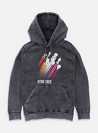 Star Trek Lesbian Pride Fleet Stripes Mineral Wash Hoodie