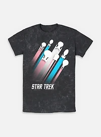 Star Trek Trans Pride Fleet Stripes Mineral Wash T-Shirt