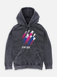 Star Trek Bisexual Pride Fleet Stripes Mineral Wash Hoodie