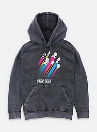 Star Trek Pan Pride Fleet Stripes Mineral Wash Hoodie