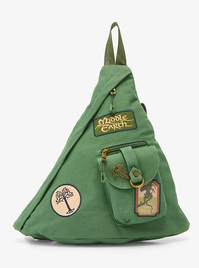 The Lord of the Rings Patches Canvas Sling Crossbody Bag - BoxLunch Exclusive