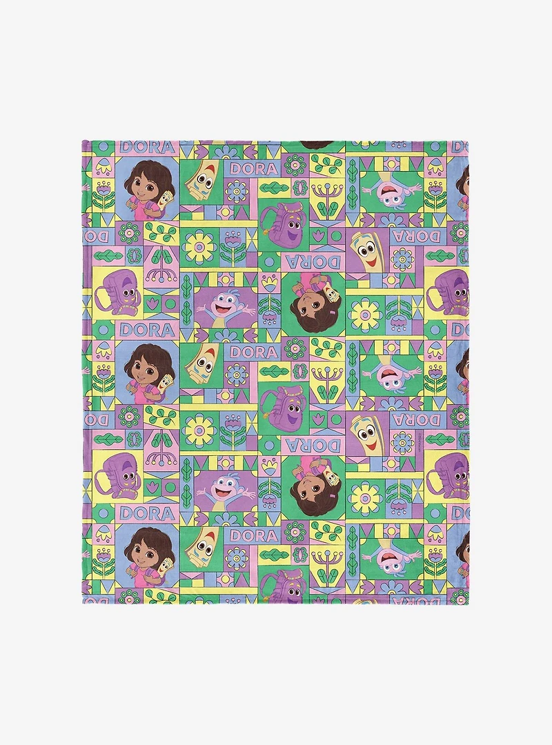 Dora The Explorer Dora and Friends Collage 50x60" Silk Touch Throw Blanket