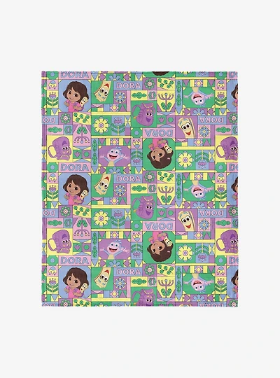 Dora The Explorer Dora and Friends Collage 50x60" Silk Touch Throw Blanket